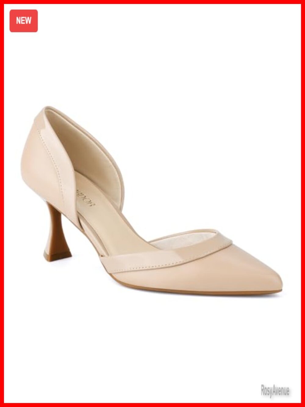Women's Pointed Toe Kitten Heel Pumps Comfort D'Orsay Dress Shoes